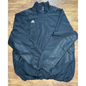 Adidas Pullover Jacket Men's black 1/4 Zip Windbreaker lightweight size XL